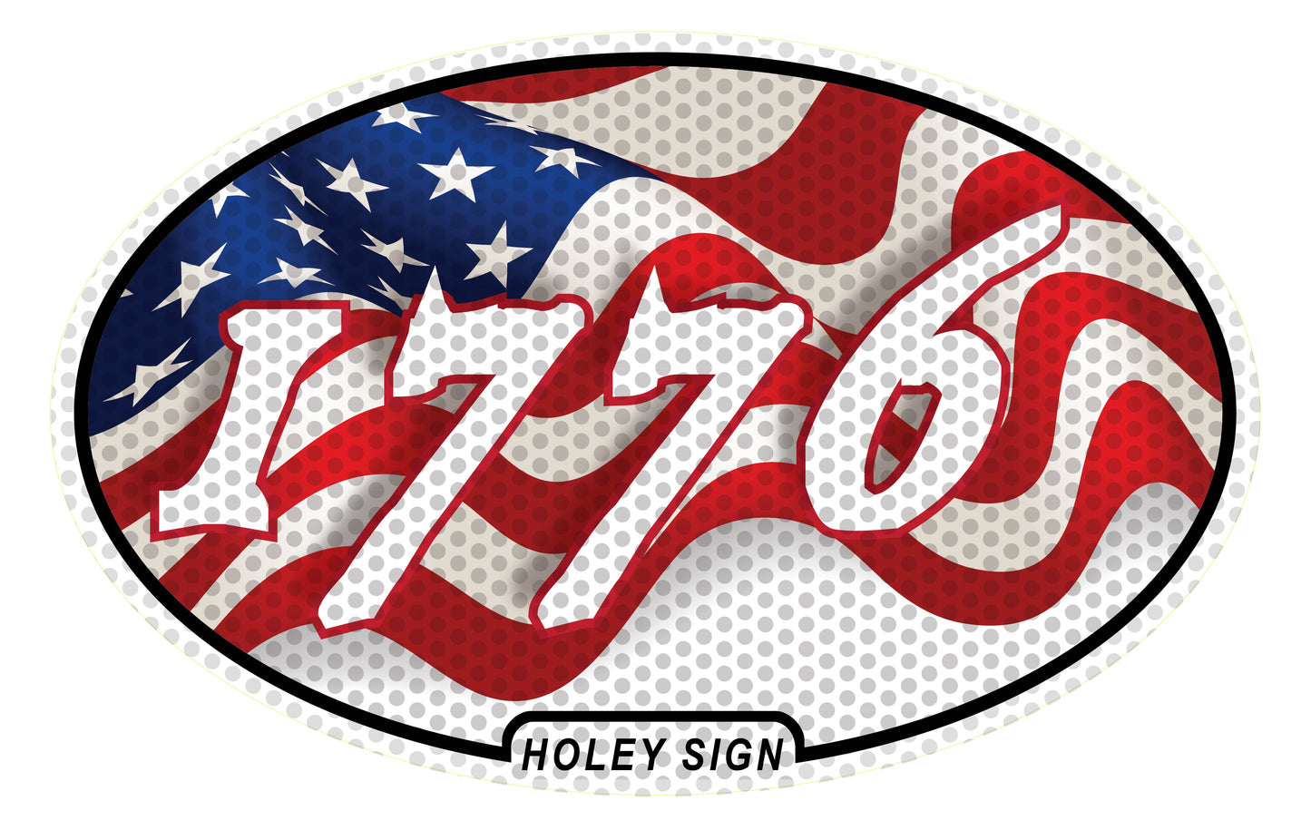 America 1776 Flag Decal