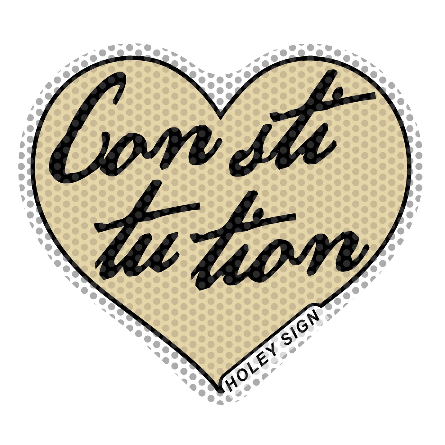 Constitution Heart Decal