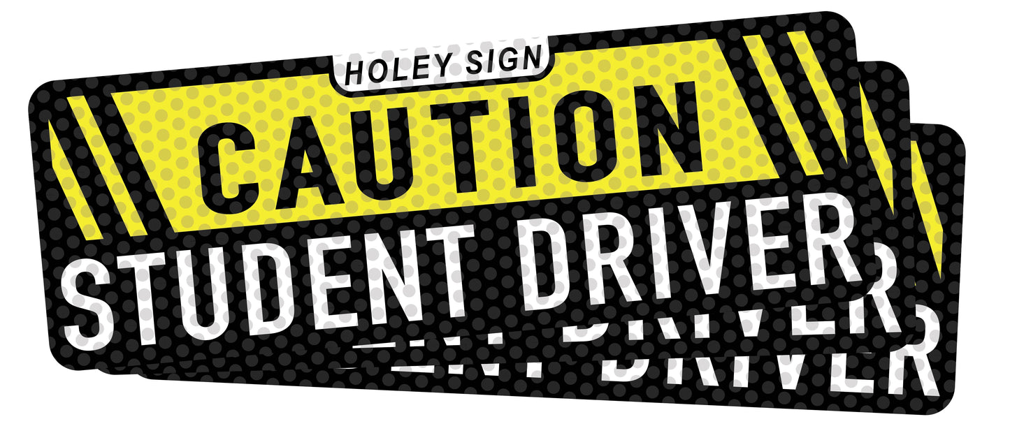 Caution Student Driver Decal 3 Pack