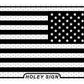 American Flag Black & White Reverse Decal