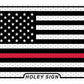 American Flag Fire Decal