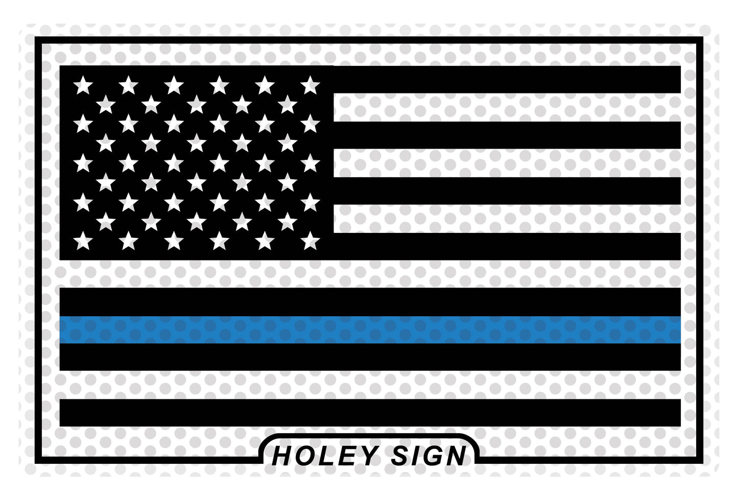 American Flag Police Decal