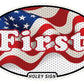 America First Flag Decal