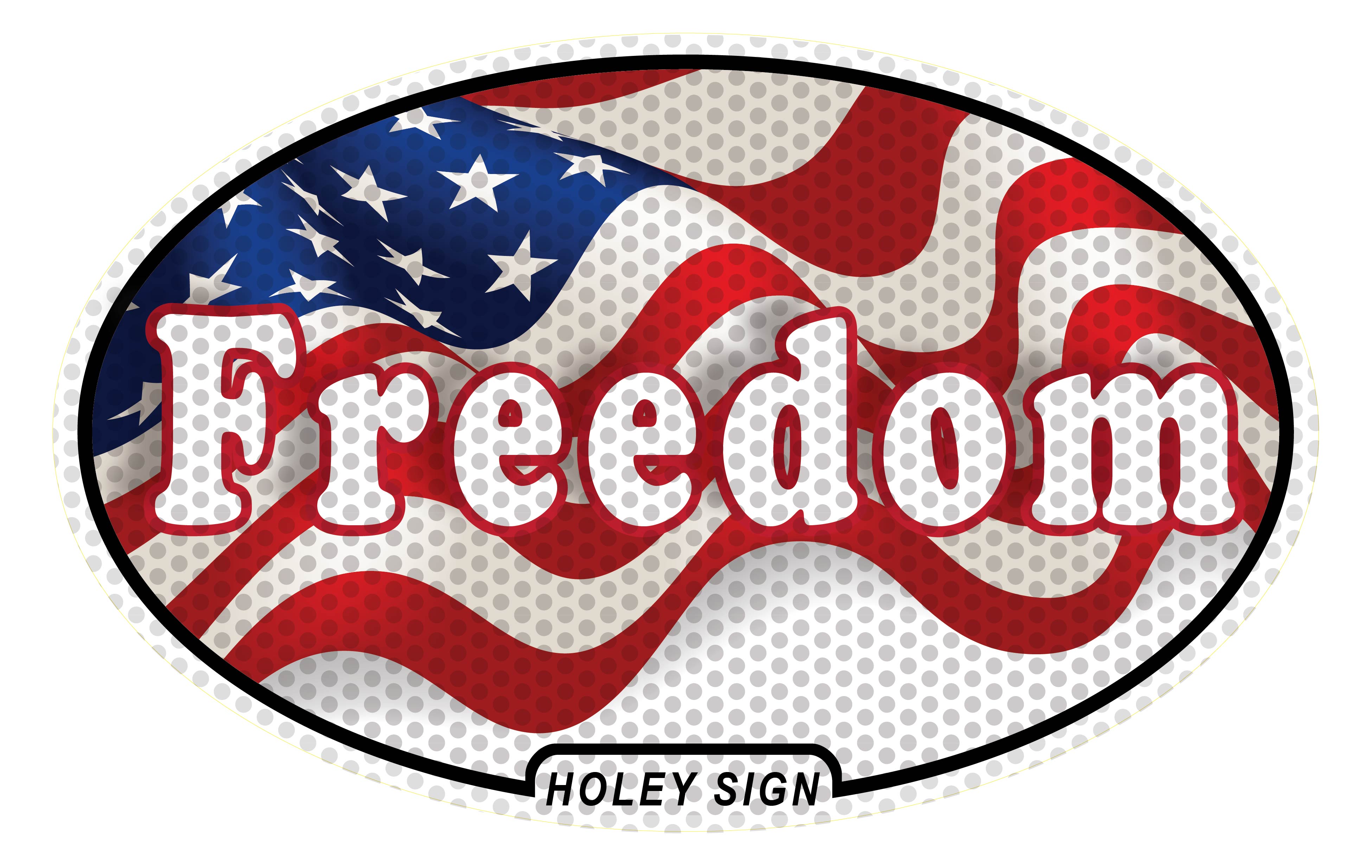 America Freedom Flag Decal – Holey Sign