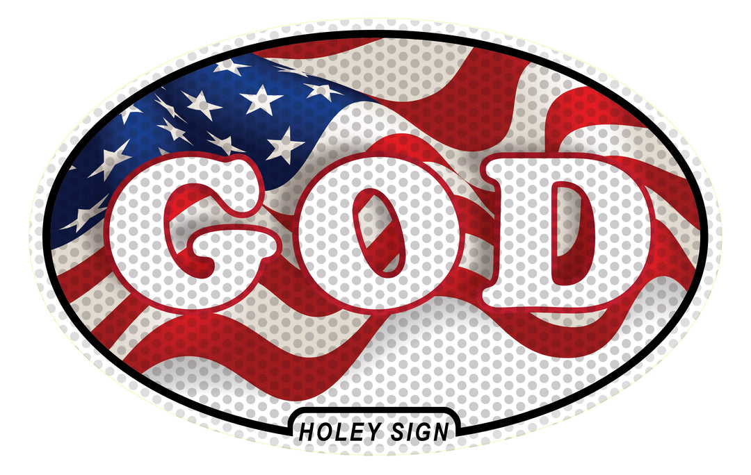 America God Flag Decal