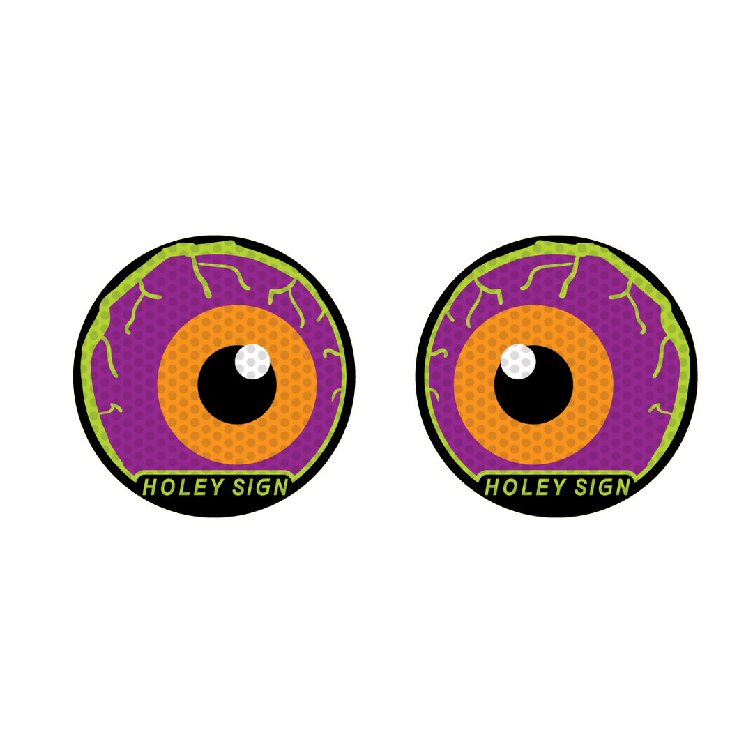 Halloween Both Eyeball Purple Orange Green