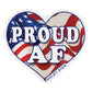 American Proud AF Heart Decal