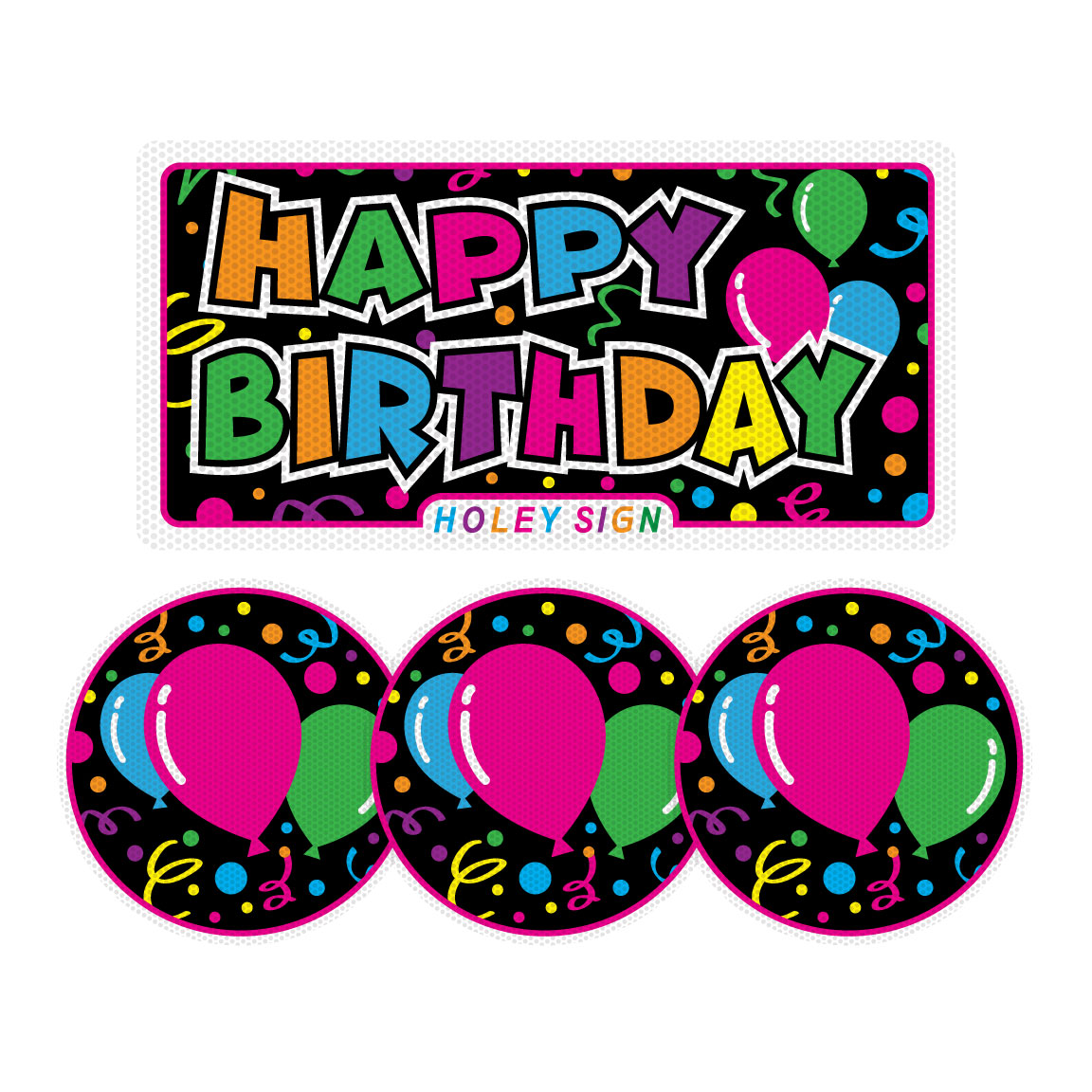 Happy Birthday Confetti - 4pc Package