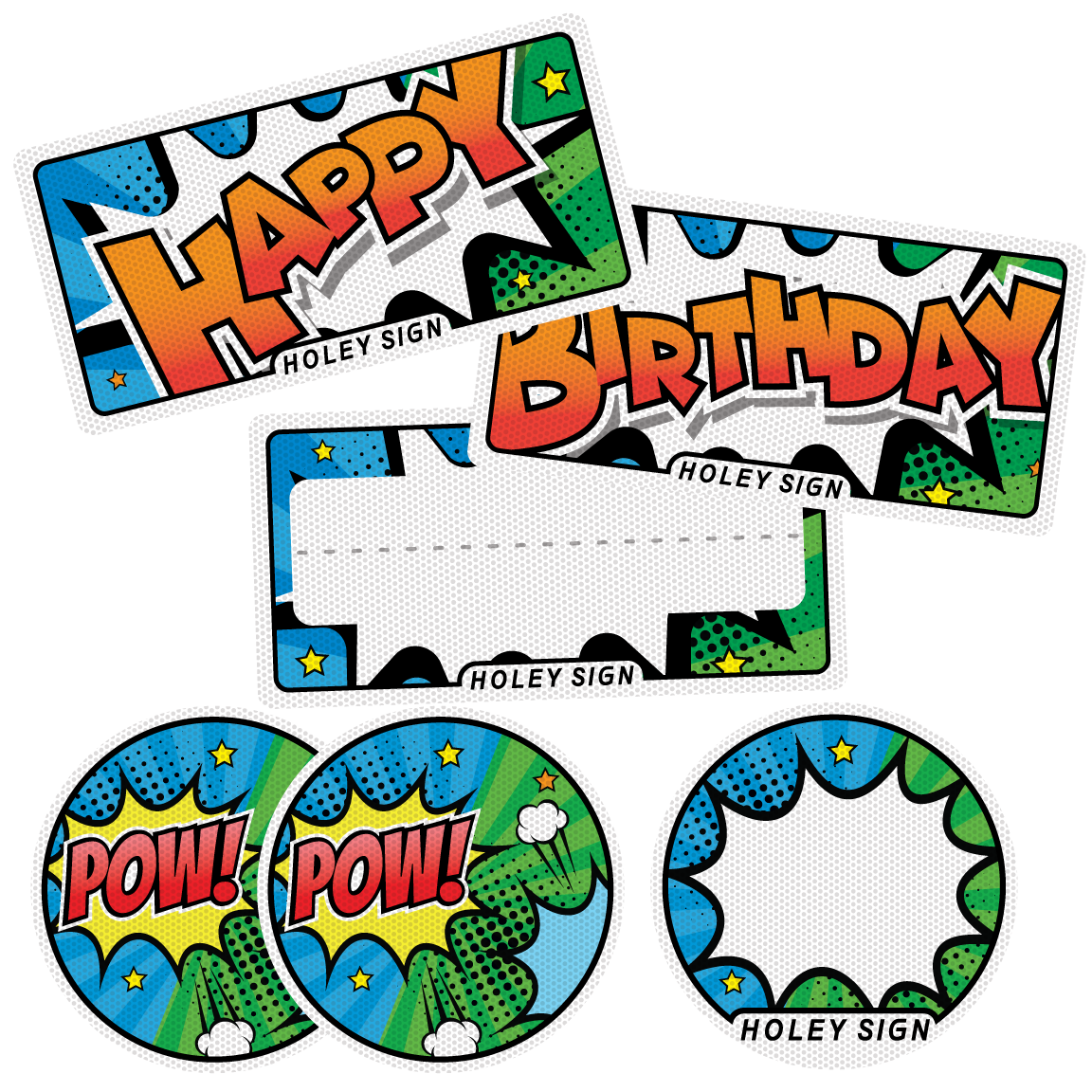 Happy Birthday Super Hero - 6pc Package