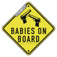 Babies on Board (2 guns) Board Decal