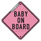 Baby on Board Pink Decal